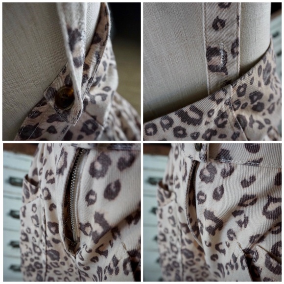 Anthropologie Piper Leopard Utility Jumpsuit New M - Picture 7 of 9